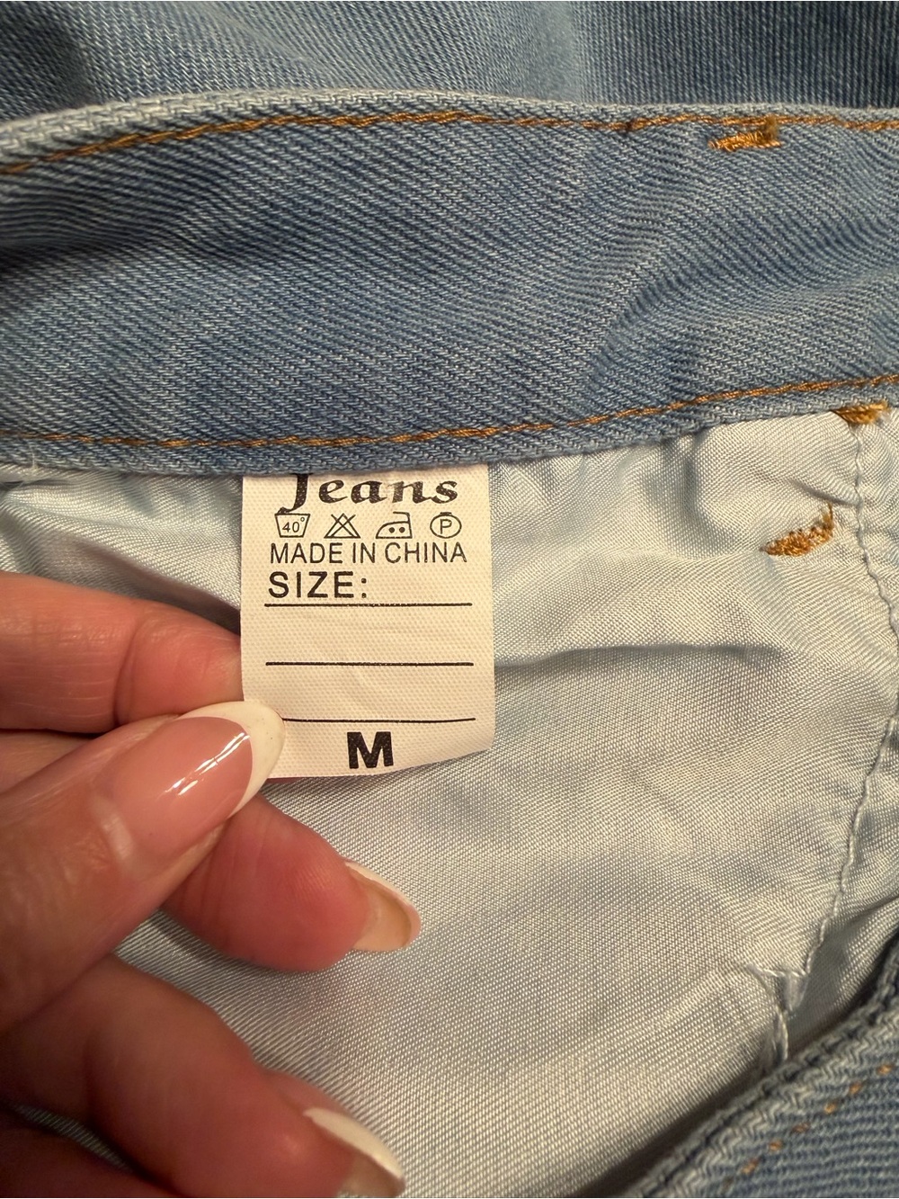 High-Rise Wide-Leg Women's Jeans - Light Blue - Picture 9 of 9